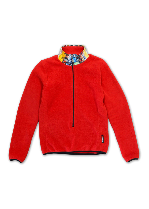 Femme 3/4-Zip Loose Fleece Pullover